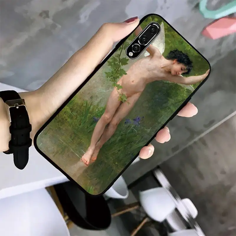 

Oil Painting Style Phone Case For Huawei Mate10 20Lite 20X Mate20 30 40 Pro Nova3 4 4E 3i Nova5 5ipro Black Soft TPU Case