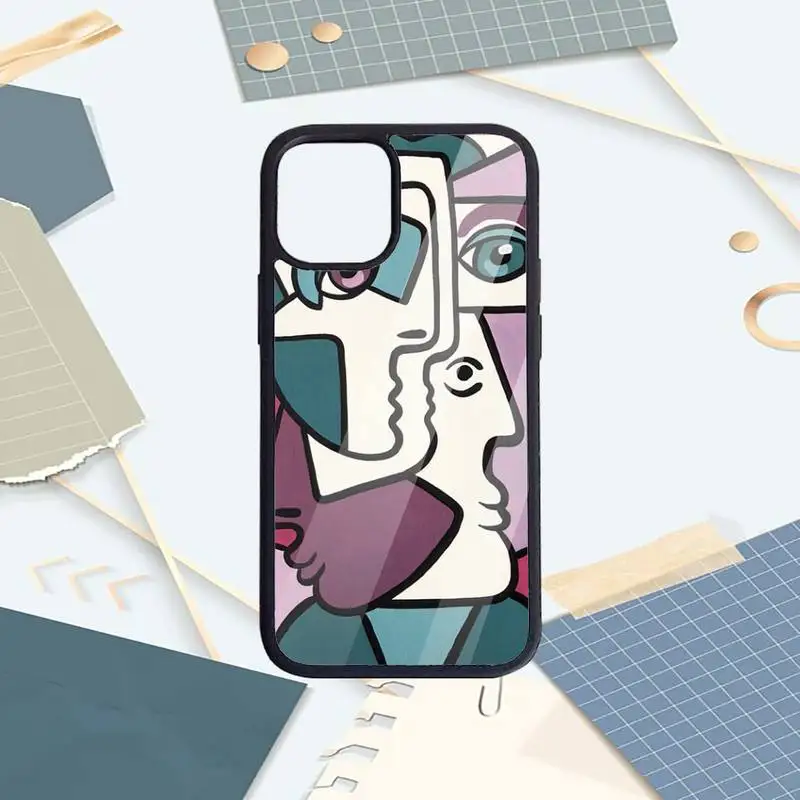 

Picasso abstract Art painting Phone Cases PC for iPhone 11 12 pro XS MAX 8 7 6 6S Plus X 5S SE 2020 XR Luxury brand shell funda