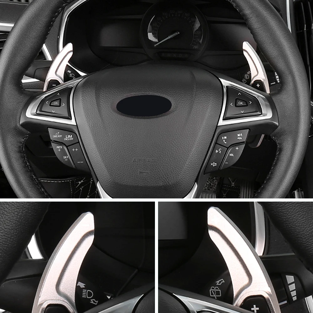 

2pcs Aluminum Steering Wheel DSG Shift Paddle Shifter Gear Extension For Ford Mondeo/ Edge/Taurus auto car styling