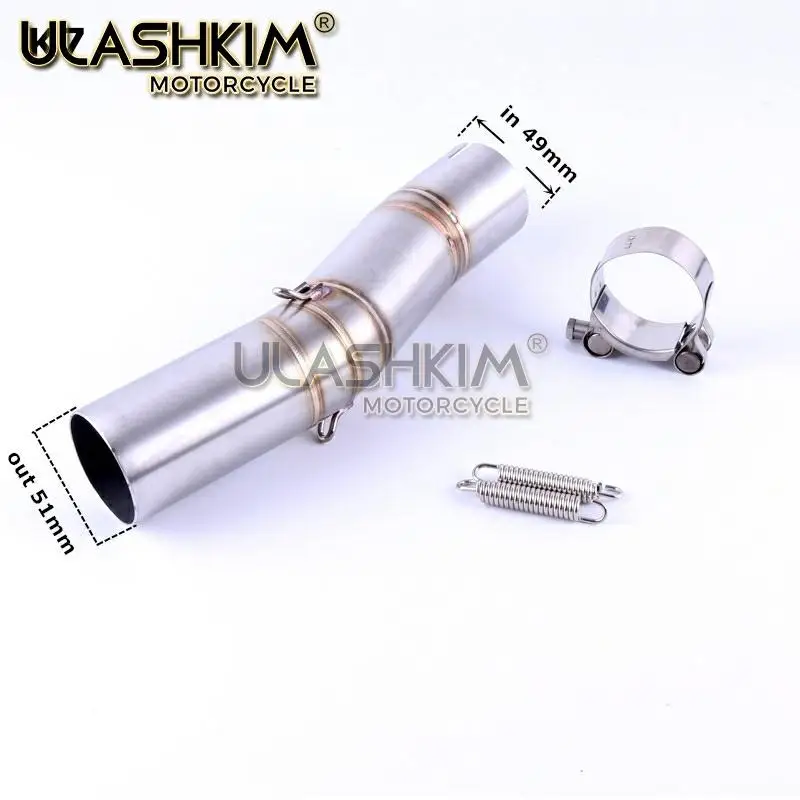 Мотоцикл Полная выхлопная средняя труба без шнуровки для Suzuki GSXR600 Gsxr700 Gsxr750 K7 GSX R700