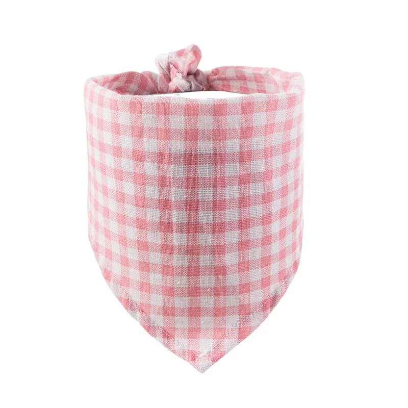 Бандана для домашних животных клетчатая однотонная моющаяся бандана собак шарф