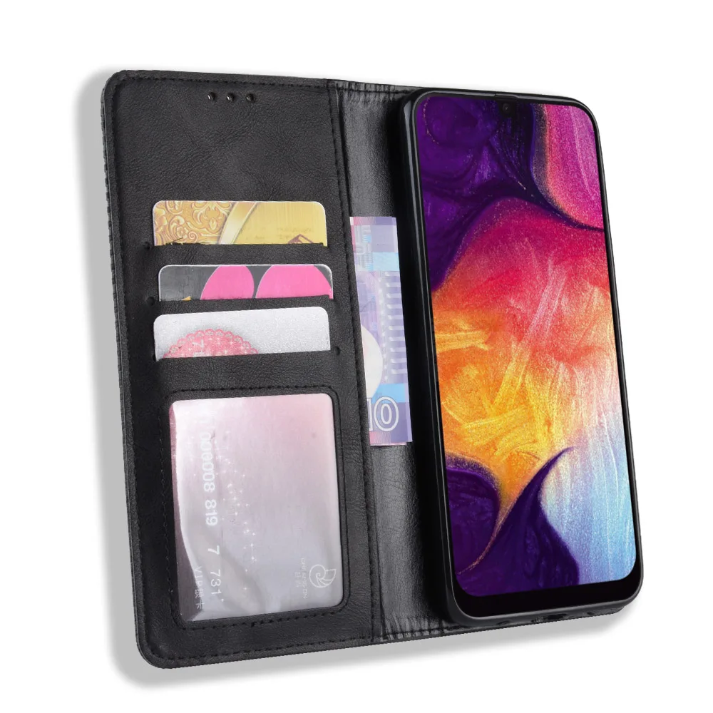 Кожаный чехол-книжка с A50 A60 A70 A40 A30 A20 A10 A80 A90 чехол для samsung S9 S8 S7 край S10 J4 J6 плюс A7 A8 Note 9 10 чехол на магните