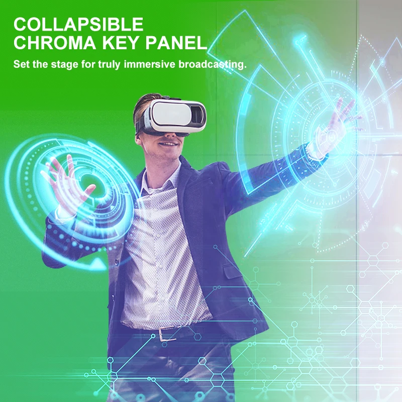 pynsseu 150cm200cm background collapsible green screen chromakey backdrop pull up stand for youtube video game virtual studio free global shipping