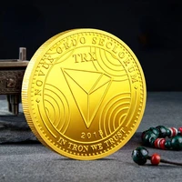 spot trx coin virtual metal commemorative coin quantum coin virtual coin commemorative coin double sided embossed medal