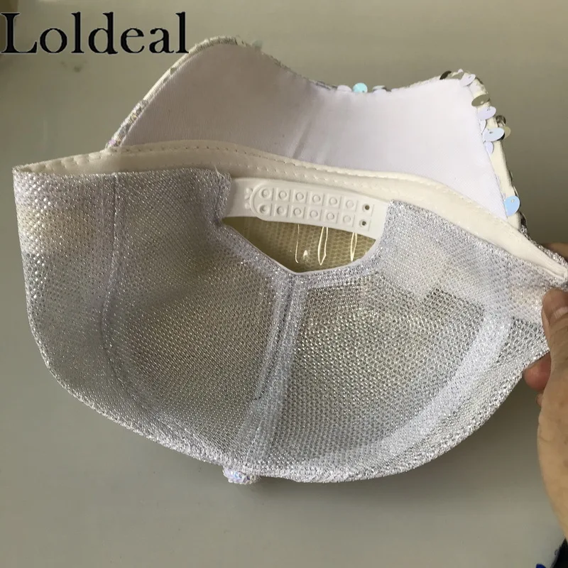 

Loldeal Unisex Baseball Cap New Casual Sequined Mesh Breathable Sunscreen
