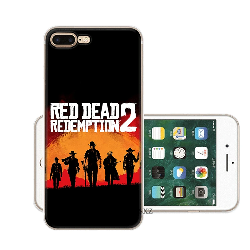 Чехол для мобильного телефона iPhone 5 5S SE 6 6S 7 8 Plus X XR XS Max, Жесткий Чехол, крутая игра, красные изображения из фильма «Red Dead Redemption» 2