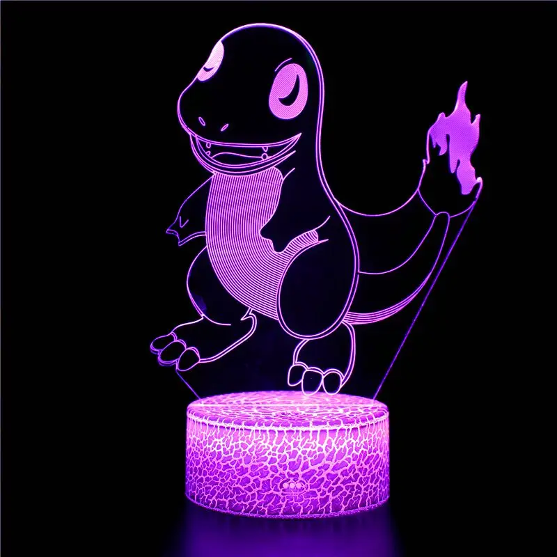 

usb for Dinosaur Little Fire Dragon LED 3D Night Light Cartoon 16 Color Remote Control Light Children Christmas Birthday Gift