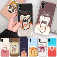 new arrival dental anatomy bad tooth soft phone case for iphone 11 12 13 pro max xr x xs mini apple 8 7 plus 6 6s se 5s fundas