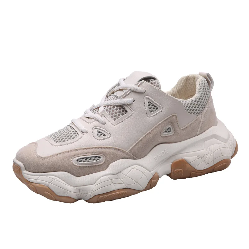 

2019 New Men Chunky Sneakers Lace-up Men Casual Shoes Increasing Platform Shoe Men Sneakers Breathable Male Tenis Adult Footwear