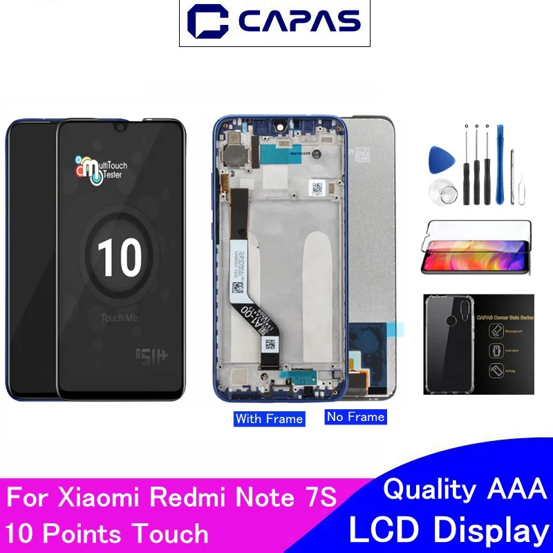 Качество AAA для Xiaomi Redmi Note 7S ЖК-дисплей + рамка 10 сенсорный экран ЖК-экран Запасные