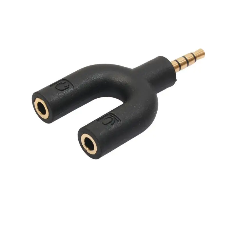 2019 Male to 2 Female Headset Mic TRRS Y Splitter Adapter Portable 3.5mm Stereo Audio | Электроника