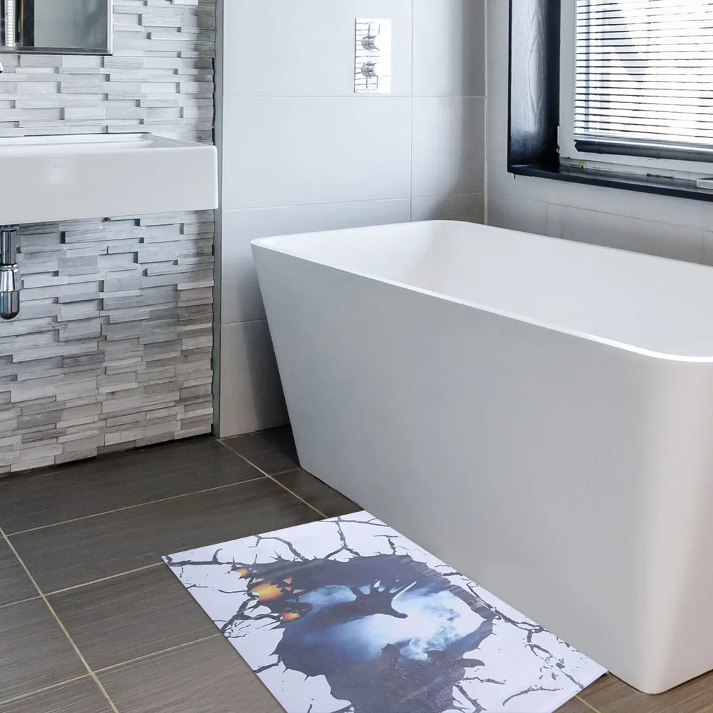 Подарок на Хэллоуин коврик для ванной ужасный Забавный Коврик двери дома сада