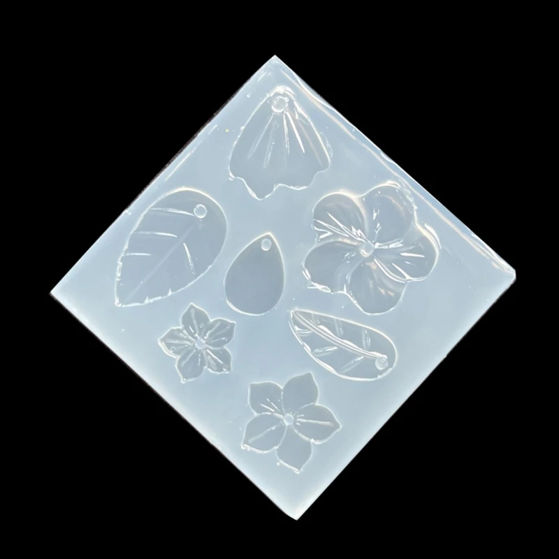 

2021 New DIY Craft Flower Leaves Earrings Epoxy Resin Mold Jewelry Pendant Silicone Mould