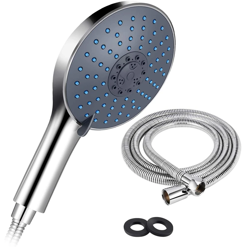 

Лейка для душа ручная, большая Лейка для душа с шлангом из нержавеющей стали 1,5 м, водосберегающая Лейка для душа высокого давления