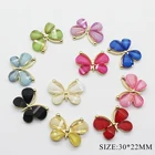 10 шт.компл. DIY Ювелирные изделия стразы аксессуары сплав бабочка бриллиант кристалл свадебный дизайн пуговицы аксессуары для дизайна