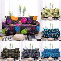 pineapple fruit pattern elastic sofa cover spandex sectional couch cover universal sofa slipcovers for living room 1 4 seater