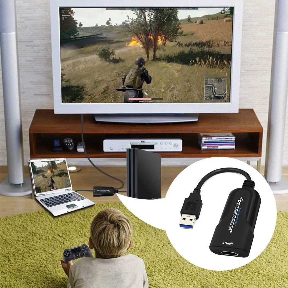 Мини видеокарта для захвата игр USB 2 0 1080P записывающее устройство PS4 HD камера