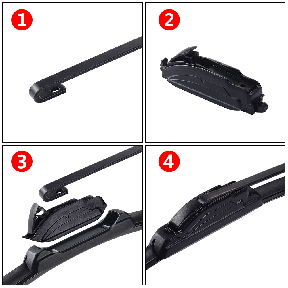 1x Φ Fit J Hook U-Hook Arm безрамные стеклоочистители для переднего стекла 14 &quot16" 17