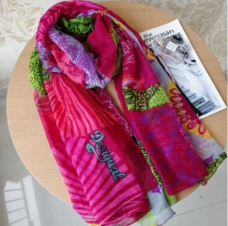 Мятный Испанский Модный женский шарф DESIGUAL - Цвет: Мятный