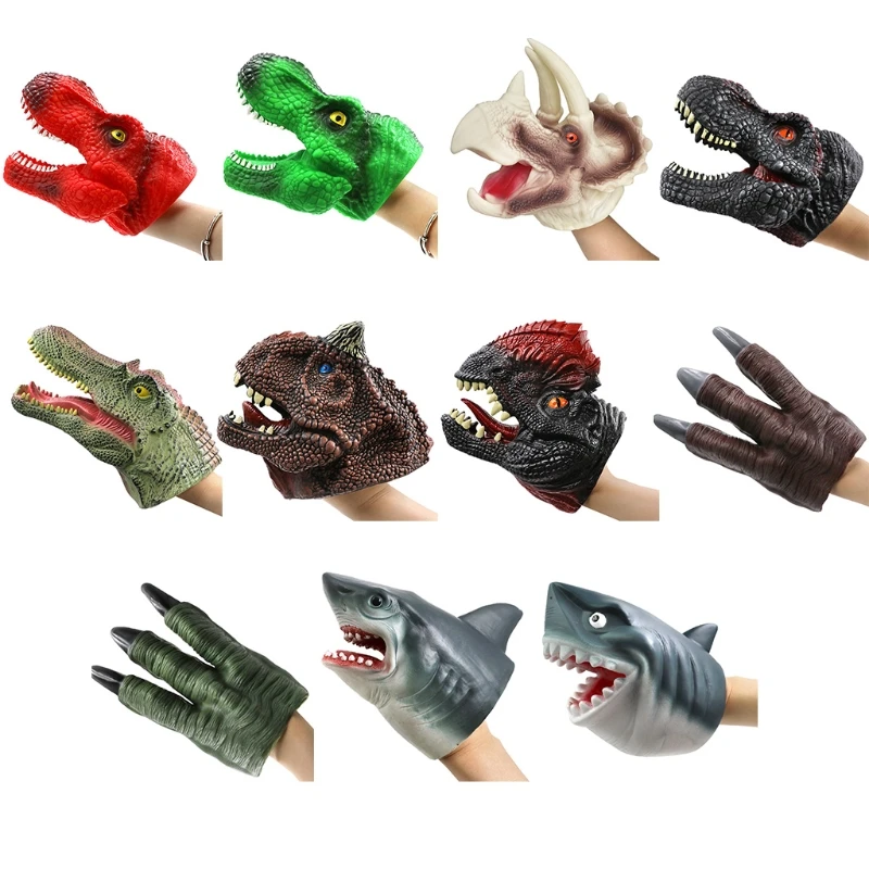 

Dinosaur Hand Puppets Soft Rubber Dinosaur Toys Realistic Dinosaur Hand Puppet