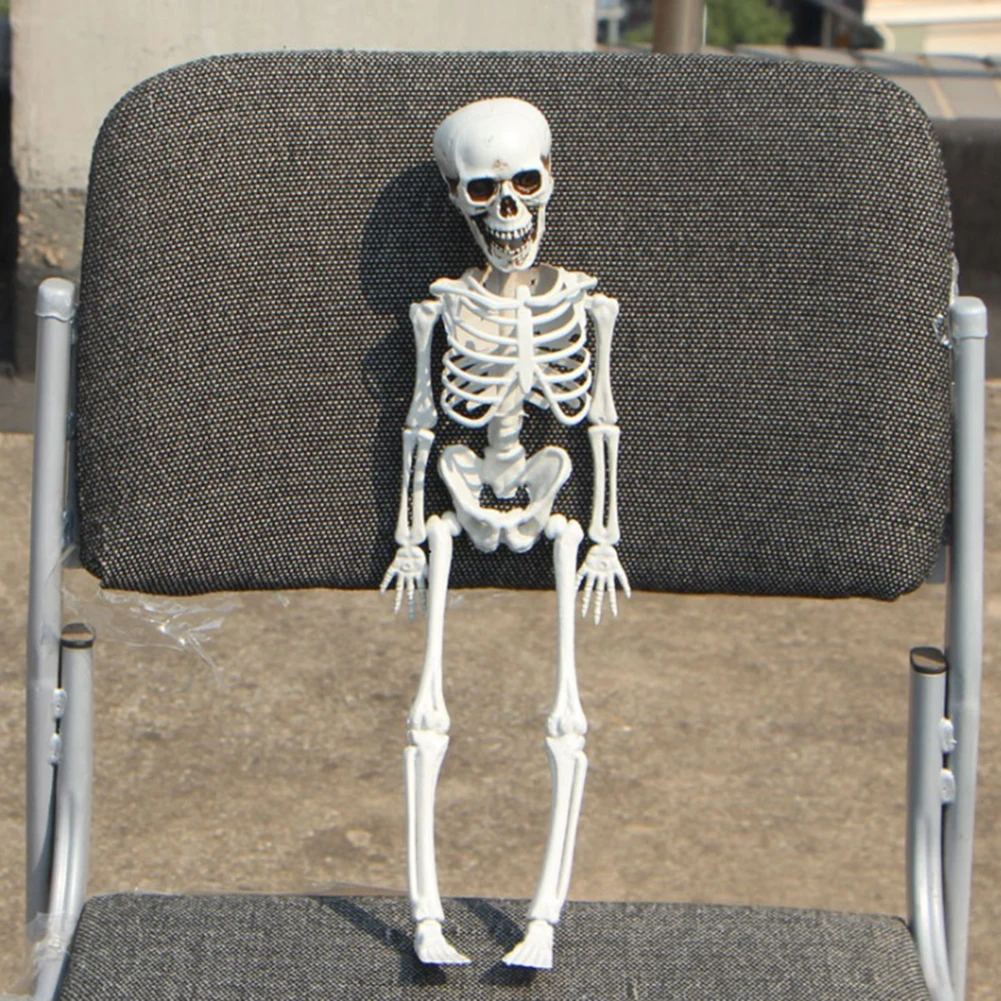 Реквизит для Хэллоуина скелет человека полный размер череп ручная жизнь тело