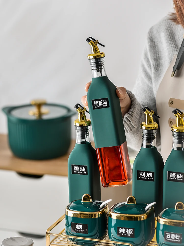 Кухонная легкая Роскошная керамическая коробка для приправ соевый соус бутылка