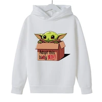 new baby yoda printed cute grogu hoodies casual children hoodie fashion teen hoodies sweatshirt fall clothes for toddler girls
