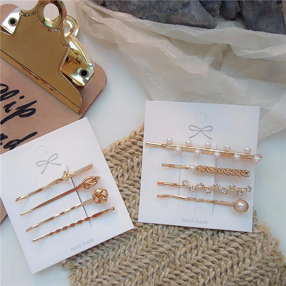 1 компл. Корейские геометрические нестандартные металлические заколки для волос