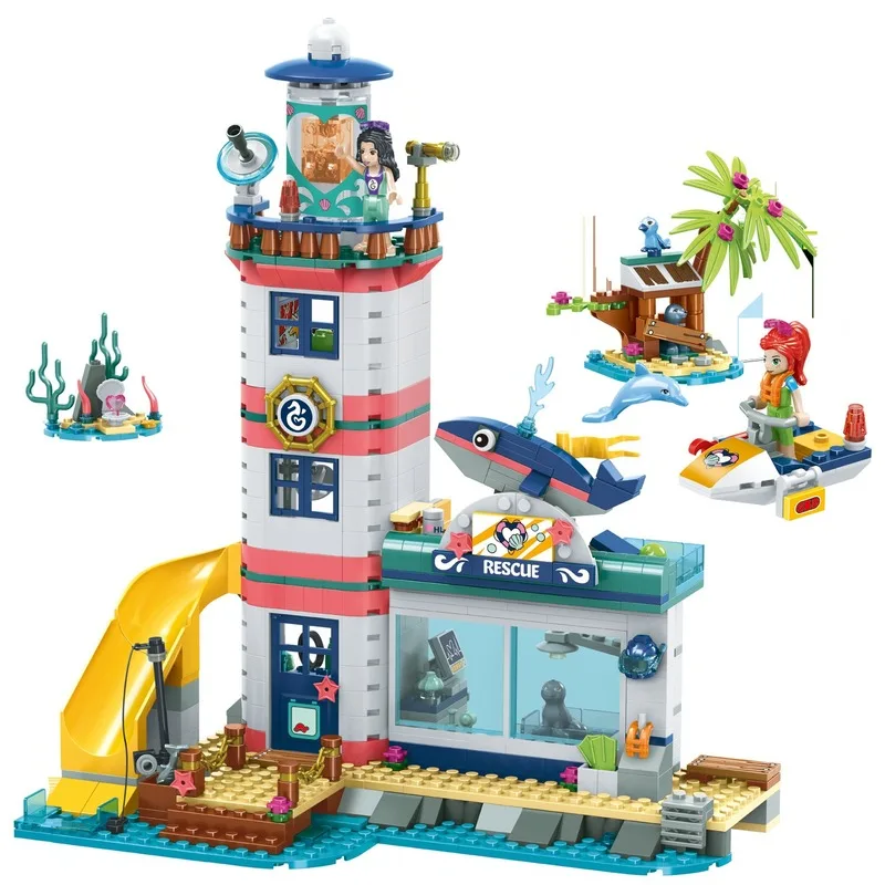 

In Stock New Girl Friends Lighthouse Rescue Center Building Block Compatible Friends 41380 Brick Toys For Girls Christmas Toys
