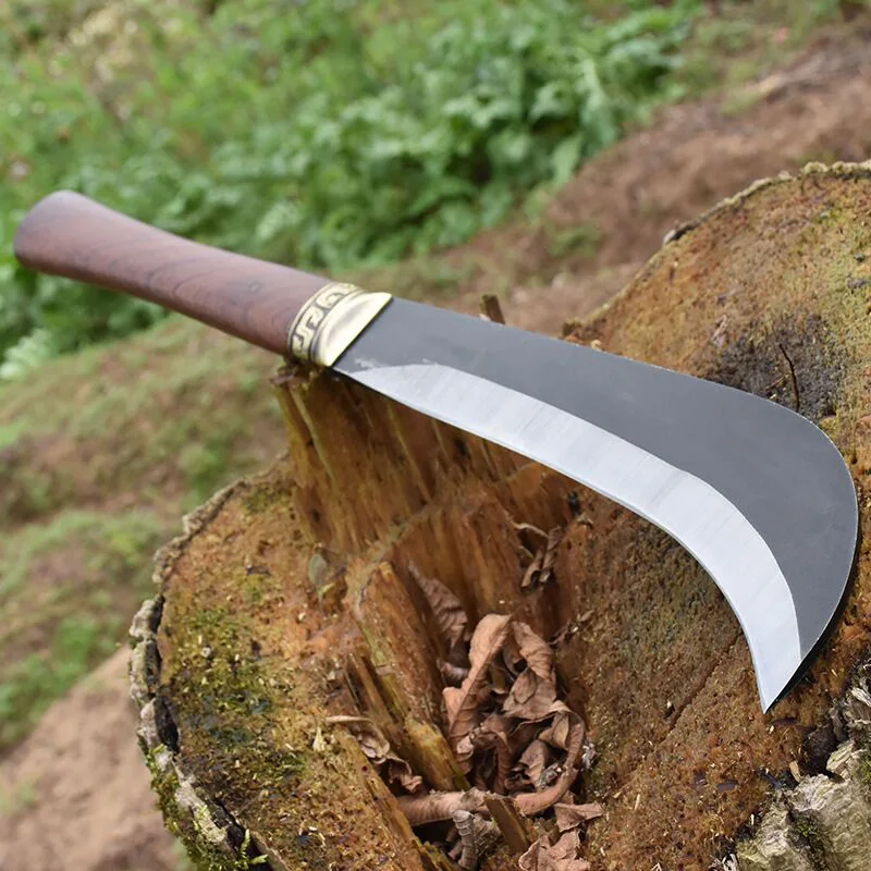 Longquan кованый бытовой нож для резки древесины уличный рукоятка