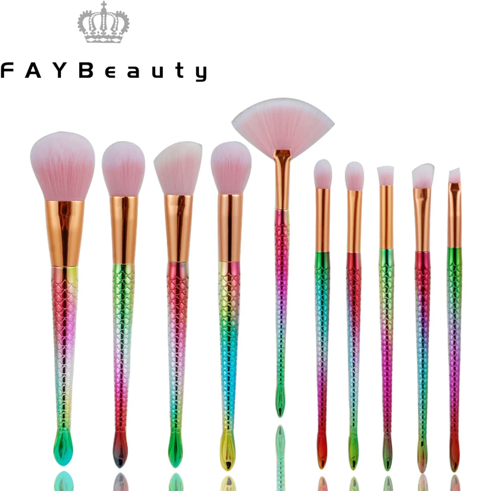 Набор кистей для макияжа FAY Beauty 10 шт.|Аппликатор теней век| |