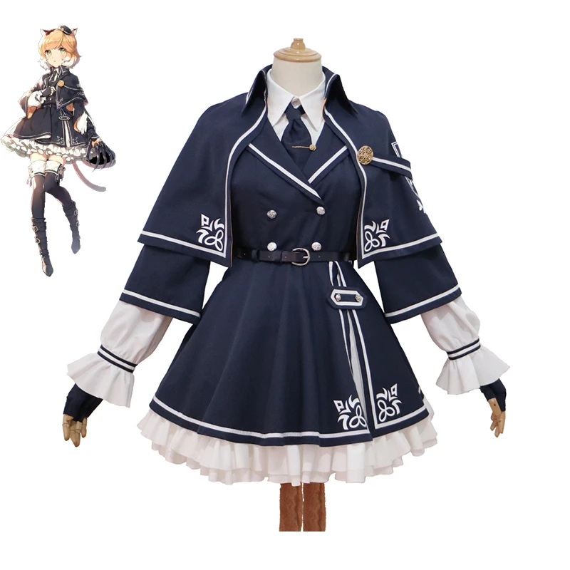 

Game Arknights Mousse Cosplay Costume RHODES ISLAND Maid Dress Lovely Lolita Dress Halloween Carnival Uniform Outfit For Women