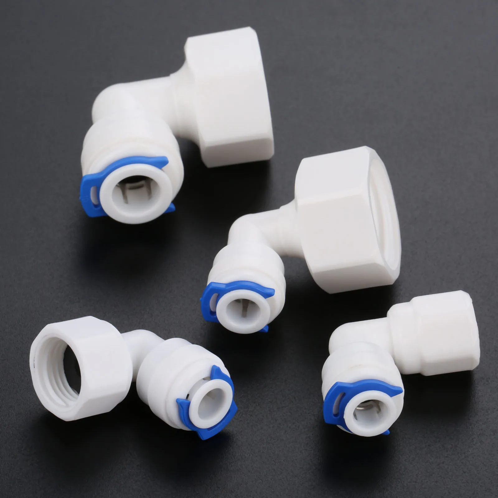 5Pcs Elbow 1/4" OD Hose 1/2" 1/8" BSP Female Thread Pipe Quick RO Water Fitting Osmose Reversa Aquario Connector |