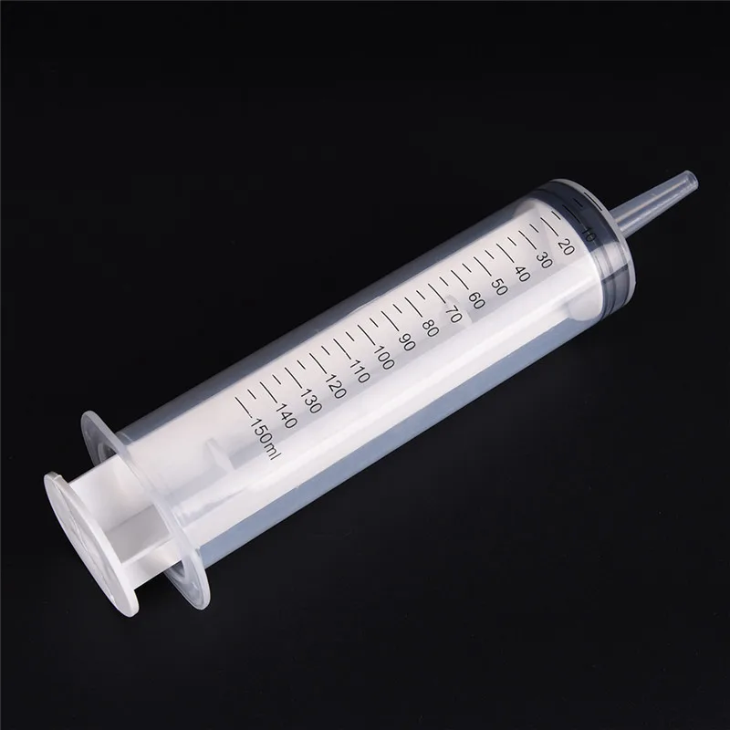 

1* 150ml Plastic Syringe Hydroponics Analyze Disposable Measuring Nutrients Syringe For Injectors Ink Cartridge Pets Measure