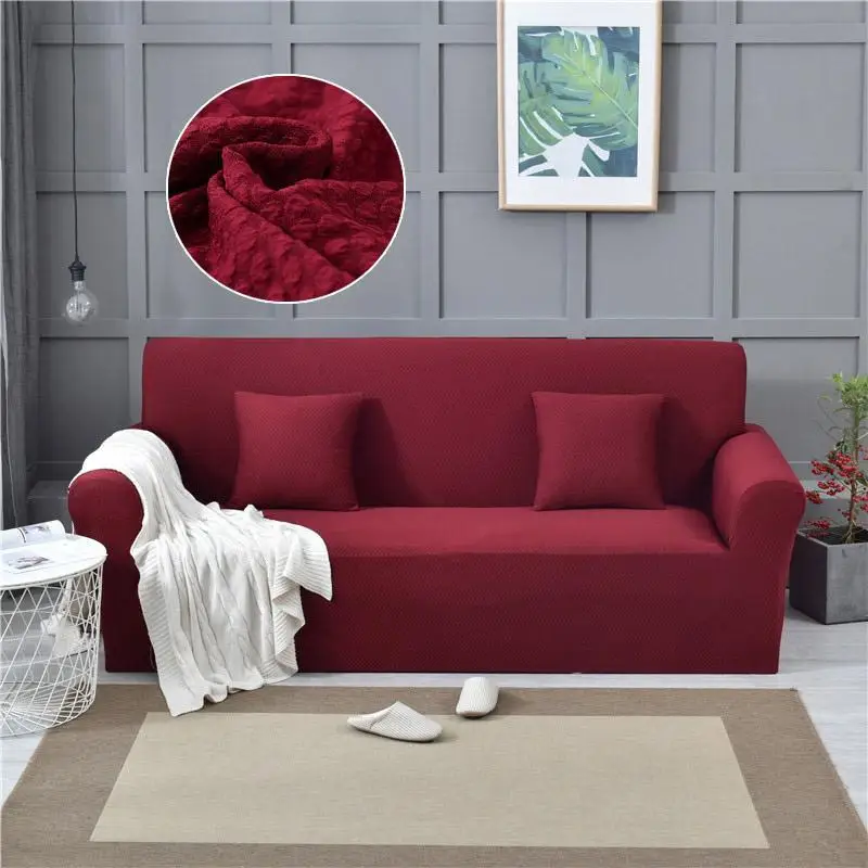 Чехол для дивана однотонный флисовый эластичное покрытие гостиной 40 полюсов