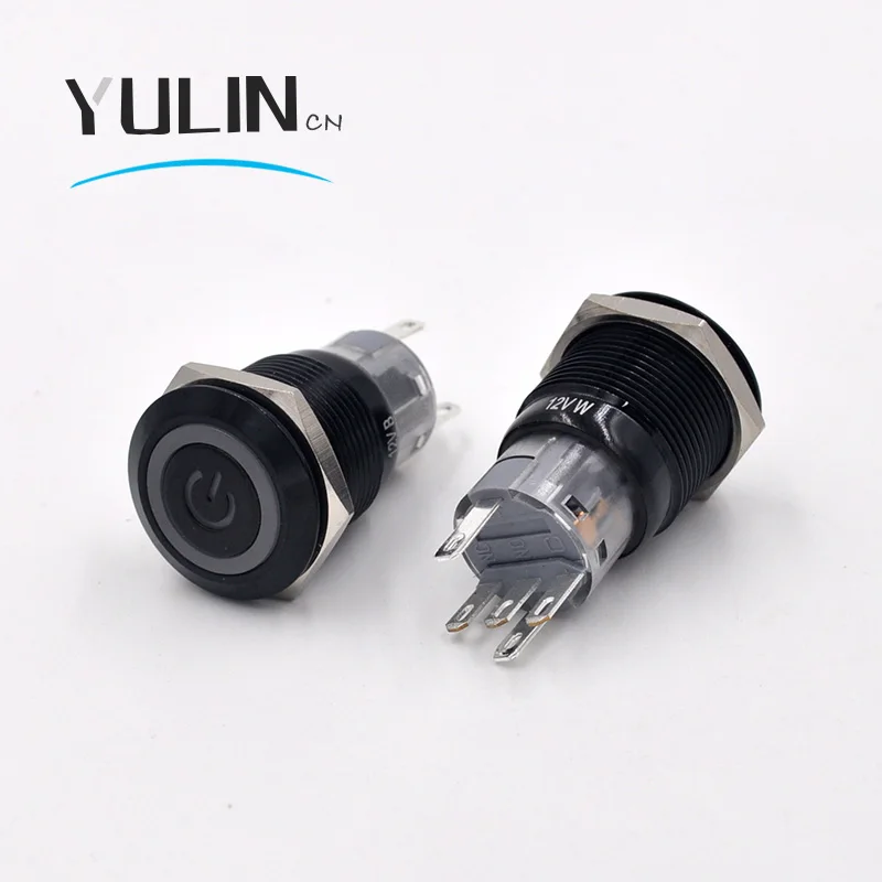 Водонепроницаемый металлический кнопочный переключатель 19 мм|Выключатели| |