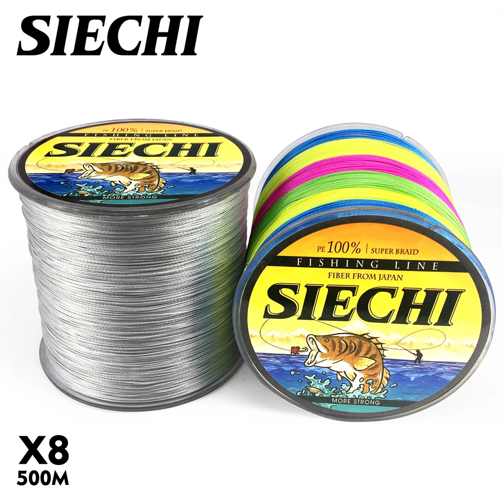 SIECHI 8 нитей 4 нити Япония Супер сильная PE плетеная рыболовная леска