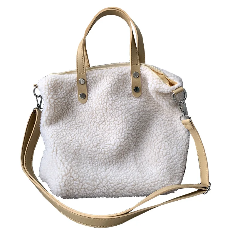 Мягкая Плюшевая кашемировая сумка из плюша для женщин простая модная