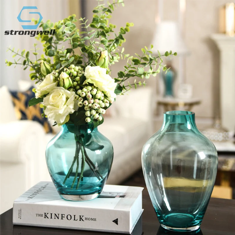 Прозрачная стеклянная ваза Strongwell для гидропоники в скандинавском стиле цветов