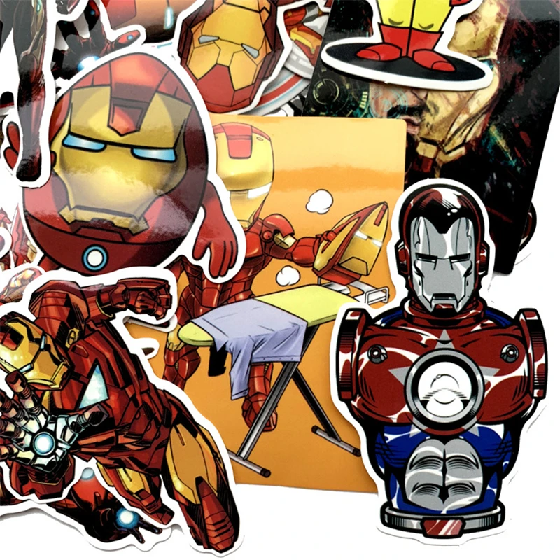 55PCS The Avengers Iron Man Sticker Skateboard Laptop Motocycle Car Bumper Luggage Water Bottles Phone Case Decal Stickers | Дом и сад