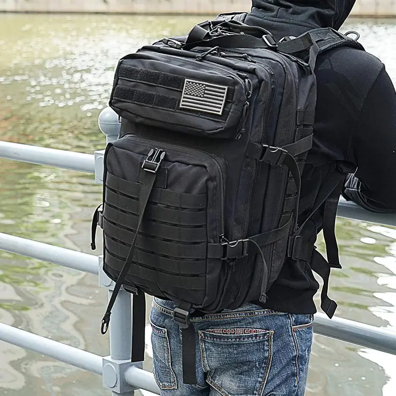 

50L Large Capacity Man MilitaryTactical Backpacks Outdoor Waterproof Army Assault Bags 3P Sport Trekking Camping Pack