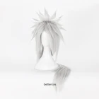 Парик для косплея Jiraiya длиной 100 см, серебристо-серый термостойкий синтетический парик + шапочка для парика