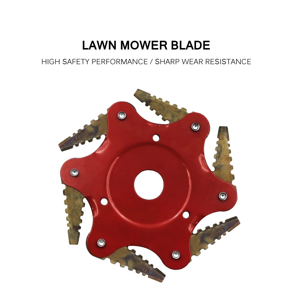 

6 Teeth Steel Blades Manganese Steel Blade Universal Brush Cutter Electric Brush Cutter Blade Tray Weeding Grass Trimmer Head