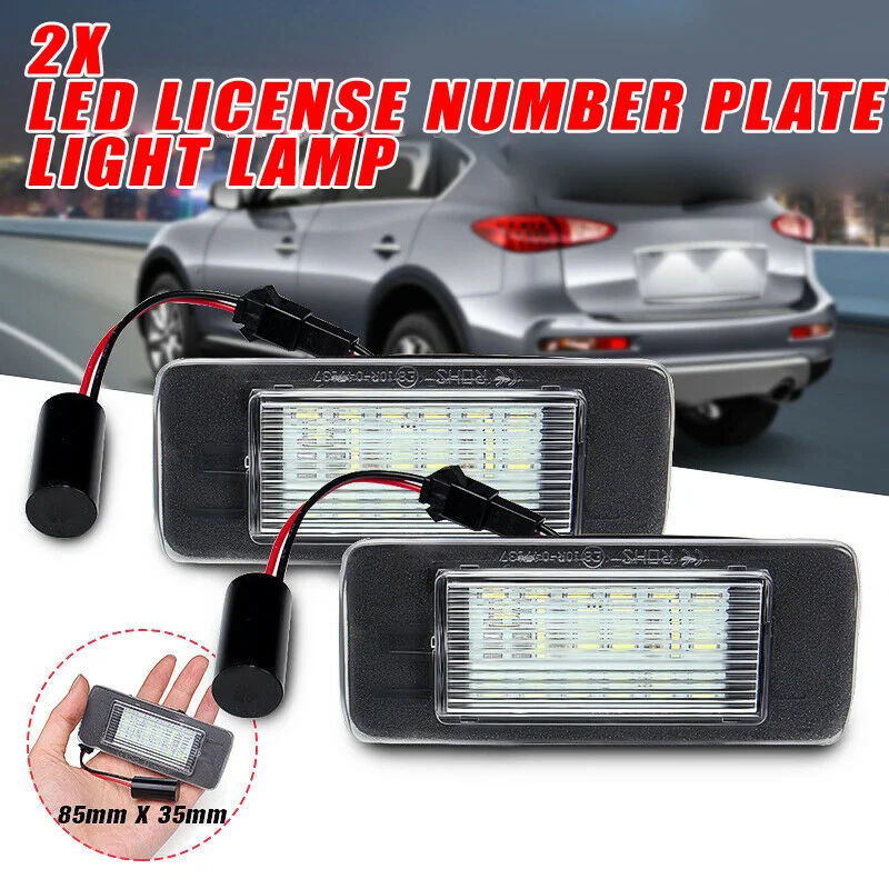 

18-3528-SMD License Plate Light 2pcs 7000K Auto Car Error free LED Number Rear White