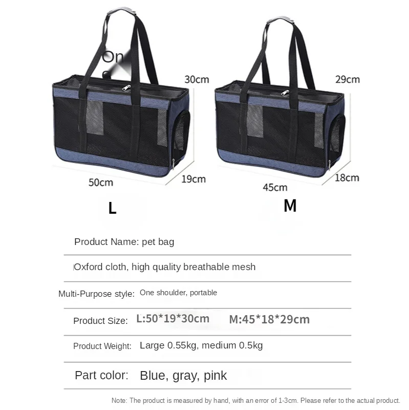 

Outdoor Breathable Pet Bag Cat Dog Portable Messenger Bag Soft Comfortable Mesh Bag Pets Handbag Travel Dog Carrier Bags