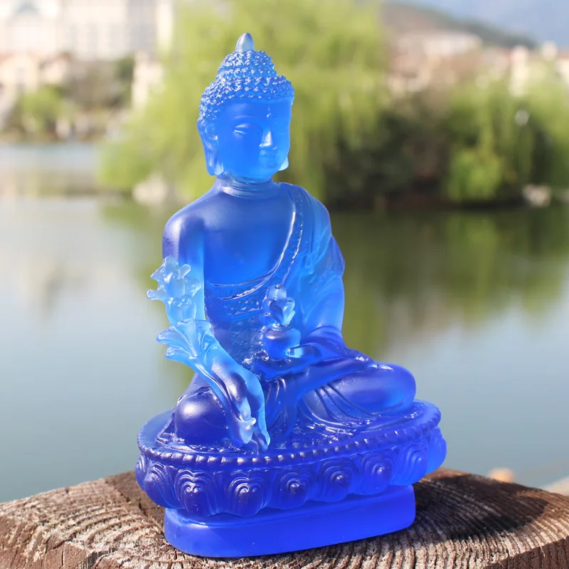 Resin Craft Home Decoration Accessories Buddha Statue Buddhism Sculpture Ornaments Car | Дом и сад