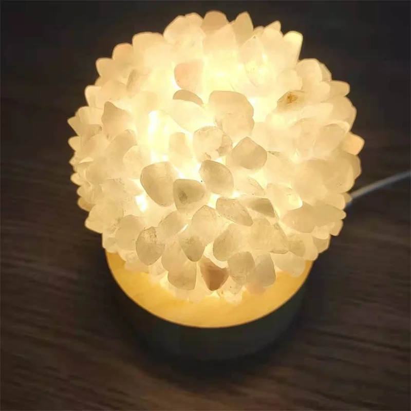 

Aladdin Natural Rose Quartz Light Crystal Healing Point Fast Sleep Peace Of Mind Help Restore Energy