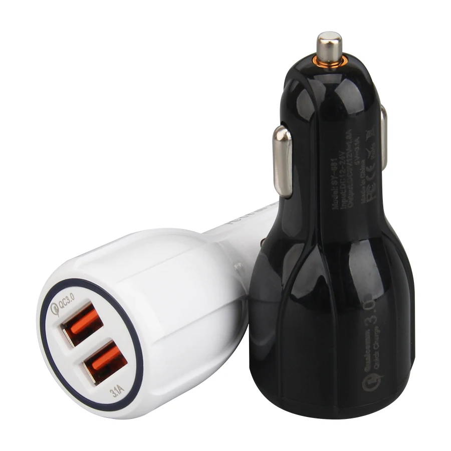 

Автомобильное зарядное устройство 200 шт./лот Quick Charge 3.1A 3,0, автомобильное зарядное устройство с двумя Usb-портами, устройство для быстрой заряд...