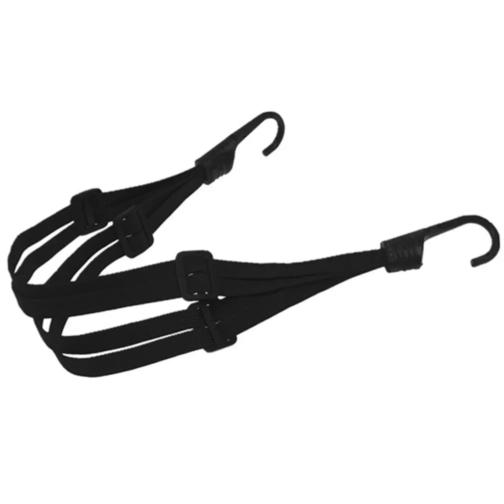 

Motorcycle Helmet Strength Retractable Elastic Rope with Two Hooks Universal Luggage Flexible Strap Ties Belting
