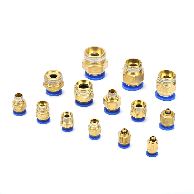 Трубка к резьбе M5 4 мм 6 8 10 1/8 дюйма 1/4 3/8 1/2 BSP прямая One Touch воздушный для